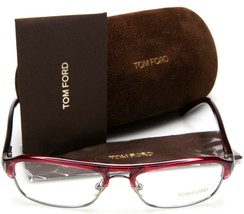 New Tom Ford Tf 5026 130 Red /CLEAR /SILVER Eyeglasses Glasses 53-16-135mm Italy - £92.47 GBP