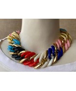 ⭕VTG, necklace, collier, necklace, collana, vintage, acrylic, acrylic, m... - $23.04 CAD