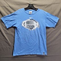 Vintage 00&#39;s Y2K Nike Boys Sz Large (14-16) Blue Football T-shirt - £6.83 GBP