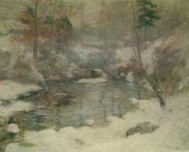 Vtg John Henry Twachtman Winter Harmony Snow Framed Print Art On Board Antique? - £63.98 GBP