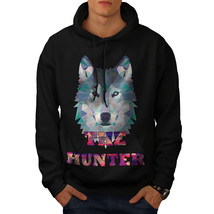 Wellcoda Wolf Hunter Nature Mens Hoodie, Spiky Casual Hooded Sweatshirt - £25.79 GBP+