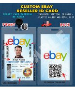 CUSTOM PVC ID Card w/ Clip  CUSTOM EBAY RESELLER ID CARD - $38.22