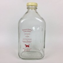 Used Straus Family Creamery Glass Milk Bottle Organic Kosher Dairy Half Gallon  - £15.69 GBP
