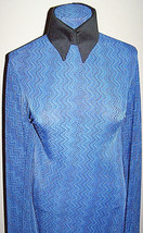 Sparkly Denim Blue Silver Hologram Wavy Glitter Lycra Stretch Fabric By the Yard - £18.88 GBP