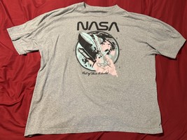 NASA Space Shuttle Gray Graphic T-Shirt 4XLT Out of This World Rocket  - $20.00
