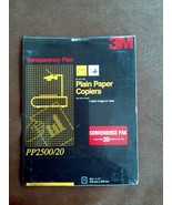 3M (20 Sheets) PP2500 Transparency Film for Plain Paper Copiers 8.5&quot; x 11&quot; - £6.09 GBP