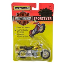 1993 Matchbox Motorcycles 4.5&quot; Yellow Gold Harley Davidson Sportster New... - $9.89