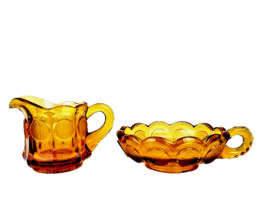 Fostoria Amber Coin Pattern Creamer Nut Candy Dish - $38.60