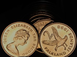 Gem Unc Roll (20) Large Falkland Islands 1998 2 Pence Coins~Upland Goose~Free Sh - £31.77 GBP