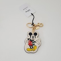 Coach CN009 Disney X Mickey Mouse Christmas 2023 Flat Bag Charm Key Ring Holder - £47.58 GBP