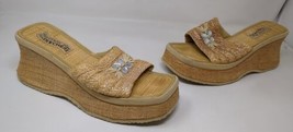 Vintage Y2K Somethin Else Skechers Platform Sandals Chunky Raffia Women ... - $59.39