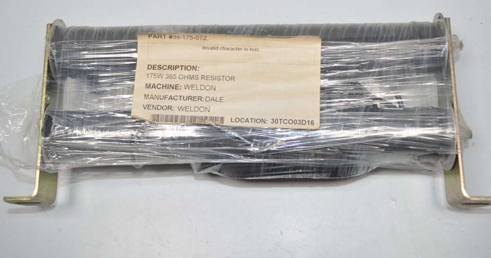NOS Weldon Double Resistor Assembly with Dale HL175-07Z-75R-5% 75 OHM 175W - $59.39