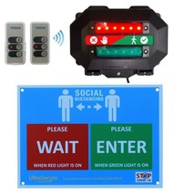 Wireless Customer Entry Control System C &amp; 2 x Intelligent Portable Controllers - £115.10 GBP