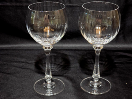 Vintage Mikasa Wine Stem Melody Rib Optic Pattern - Circa 1989-1992 - Pair Of 2 - £21.97 GBP