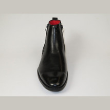 Men TAYNO Chelsea Chukka Soft Comfortable Leather Zip up Boot Coupe Black image 3