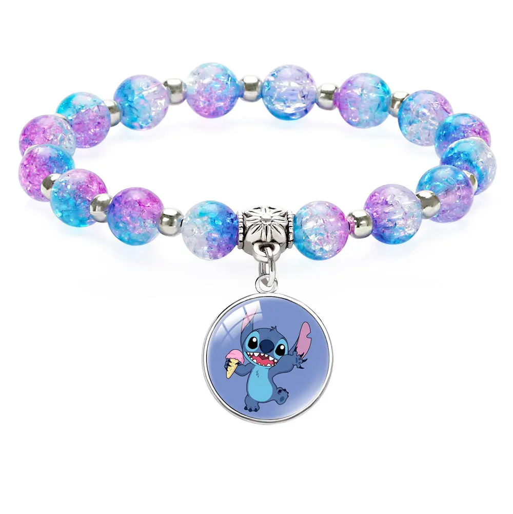 Anime Figures Disney Stitch Bracelet Cartoon Lilo Stitch Print Cute Chil... - $65.00 MXN