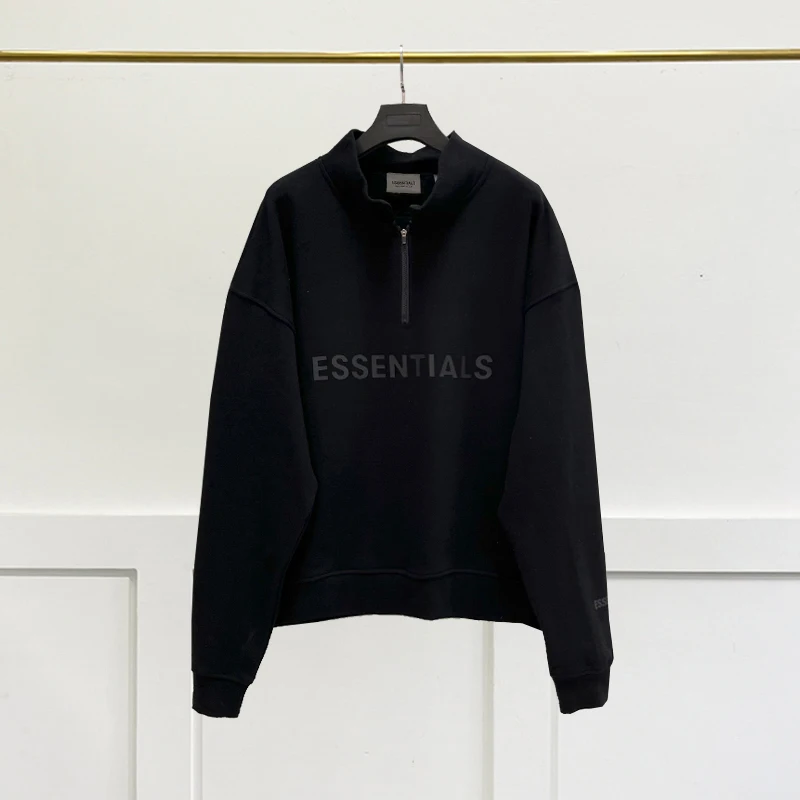 Essentials Half-zipper Stand Collar Sweatshirt  Hoodie New Fashion Hip hop Pullo - £125.34 GBP