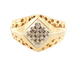 Diamond Unisex Cluster ring 14kt Yellow Gold 352467 - £398.80 GBP