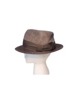 Pilgrim Men&#39;s Fur Felt Fitted Fedora Hat Vintage Brown Size 8.5 Gangster... - £35.86 GBP