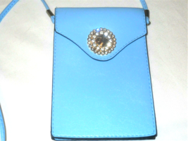 Women Small Crossbody Cell Phone Case Shoulder Bag Pouch Purse  BLUE - £21.22 GBP