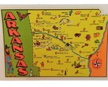 Vtg Arkansas Mappa Non Usato Acqua Finestrino Adesivo Lindgren - Turner ... - $11.23