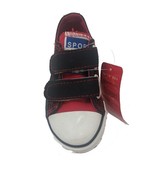 Toddler Shoes Black Red Low top Canvas Sneaker Chuck For Kid Casual US 9... - $325.57 MXN