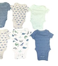 Cloud Island Baby One Piece Lot of 8 Newborn Dinosaur Prints New Without Tags image 5