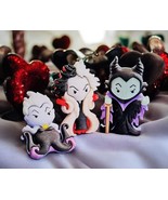 Disney Ursula Cruella De Vil &amp; Maleficent Buttons Boutons Botones 3pc Se... - €12,19 EUR