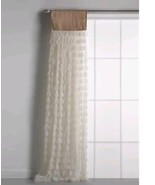 ONE Window Curtain Panel Chichi Ivory Cascading Tulle Petal Natural Jute... - $311.10 MXN