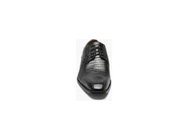 Stacy Adams Turano Bike Toe Oxford Croc Print Shoes Black 25576-001 image 3