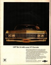 1967 Gold Chevrolet Impala Original Print Ad Sexy women nostalgic b6 - £20.74 GBP