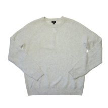 NWT J.Crew Men&#39;s Cashmere Waffle Sweater in Heather Nickel Gray Pullover L - $99.00