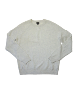 NWT J.Crew Men&#39;s Cashmere Waffle Sweater in Heather Nickel Gray Pullover L - £78.21 GBP