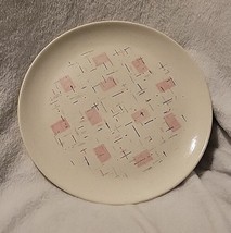 Vintage Vernonware Metlox Tickled Pink MCM 10&quot; Round Dinner Plate - $8.51