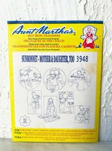 Aunt Martha&#39;s Hot Iron Transfers - Prairie Sunbonnet Mother &amp; Daughter Too #3948 - $3.33