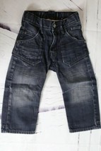 H&M Relaxed Fit Loose Seat Leg Distressed Blue Denim Jeans Boys Baby Size 1-2 Y - $11.77