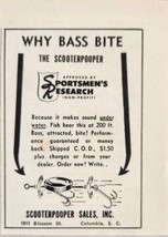 1949 Print Ad The Scooterpooper Fishing Lure Makes Sound Underwater Columbia,SC - $8.98
