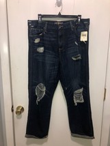 NWT Lucky Brand High RIse Tomboy Stretch Distressed Capri Jeans SZ 31 Wa... - $24.74