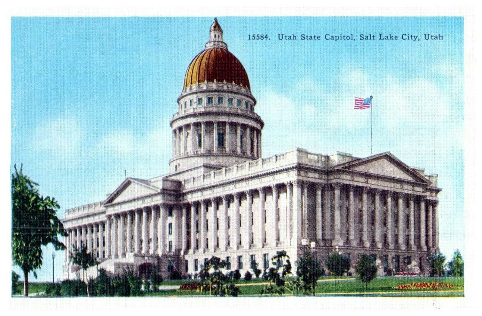 Utah State Capitol Salt Lake City Utah Unused Vintage Postcard 15884 - $3.67