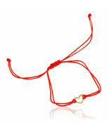 Kabbalah Red String Bracelet 14k Gold Heart Luck Love Protection Gift fo... - £30.83 GBP