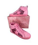 Vintage Havana Women's Alexis Glitter High Top Hot Pink Sneakers Size 10 - $79.93