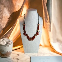 Red Agate and Tigers Eye Stone Necklace by Holley&#39;s Cre8tions - £24.35 GBP