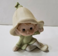 Vintage Homco Flower Fairy Girl Figurine Pixie Elf Shelf Sitter Tulip 5615 - £10.95 GBP