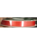 Gently Used Partial Roll of Ribbon - Satin Glow Christmas Red - 5/8&quot; W -... - £4.45 GBP