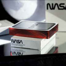 Limited Edition Gilded Foil Silver Foil Nasa Worm Playing CARDS- Nasa Red - £52.20 GBP