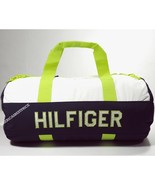 TOMMY HILFIGER NEW LARGE DUFFLE BAG/GYM BAG NWT BLUE WHITE NEON GREEN VE... - $740.71 MXN