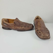 Mephisto Tan Leather Cool Air Vented Driving Mocs, Slip On Loafers Size 11.5 - £37.32 GBP