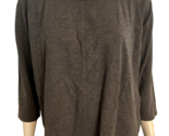 Pure Jill Dark Gray 3/4 Sleeve Cowl Neck Knit Top Size 2X - $28.49