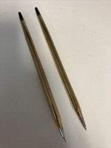 VINTAGE USA CROSS DESK SET  (1/20 10K GOLD) PEN &amp; 0.9mm PENCIL  #5032 #5033 - £70.07 GBP