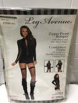 Leg Avenue Zipper Front Romper Costume Size Large 85344 Brand New - £16.07 GBP